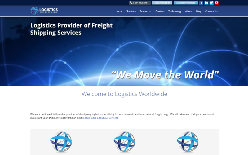 Visit Logistics Worldwide. Opens new window.